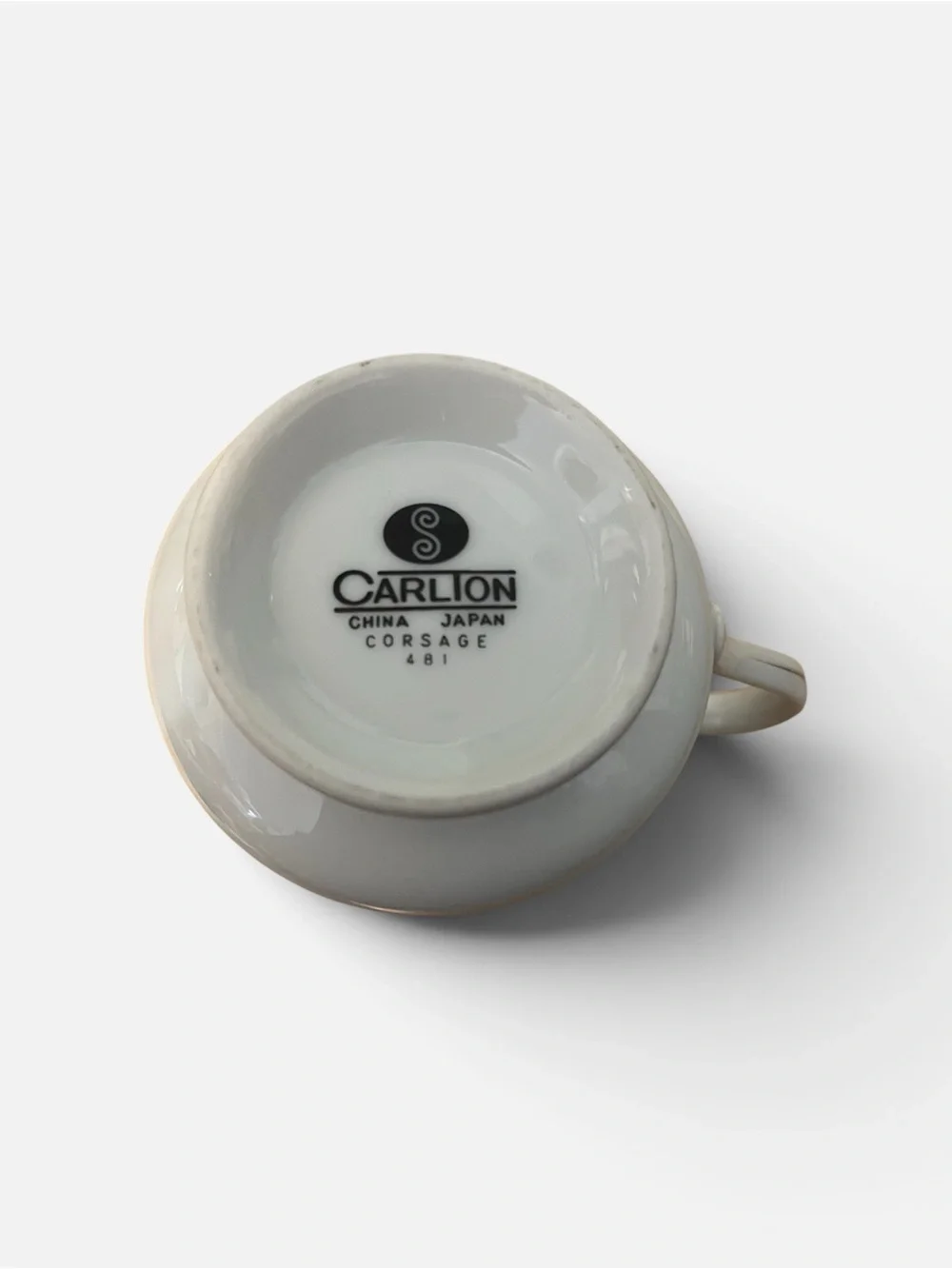 Floral Porcelain Creamer Pitcher in Cream with Pastel Accents